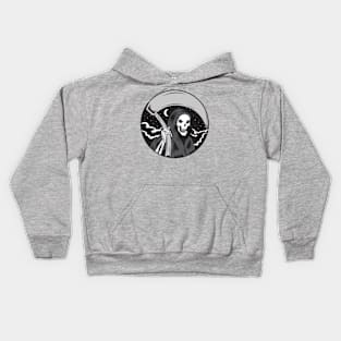 Grim Reaper in the Night Kids Hoodie